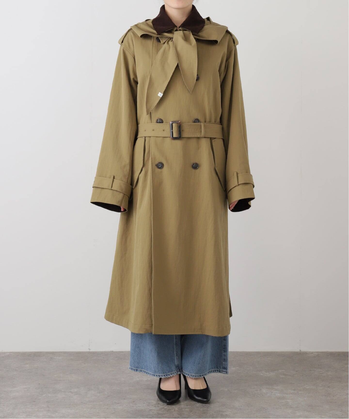 【専用】ETRETOKYO フードストールロングトレンチコート ETRE TOKYO フードストールロングトレンチコート（トレンチコート