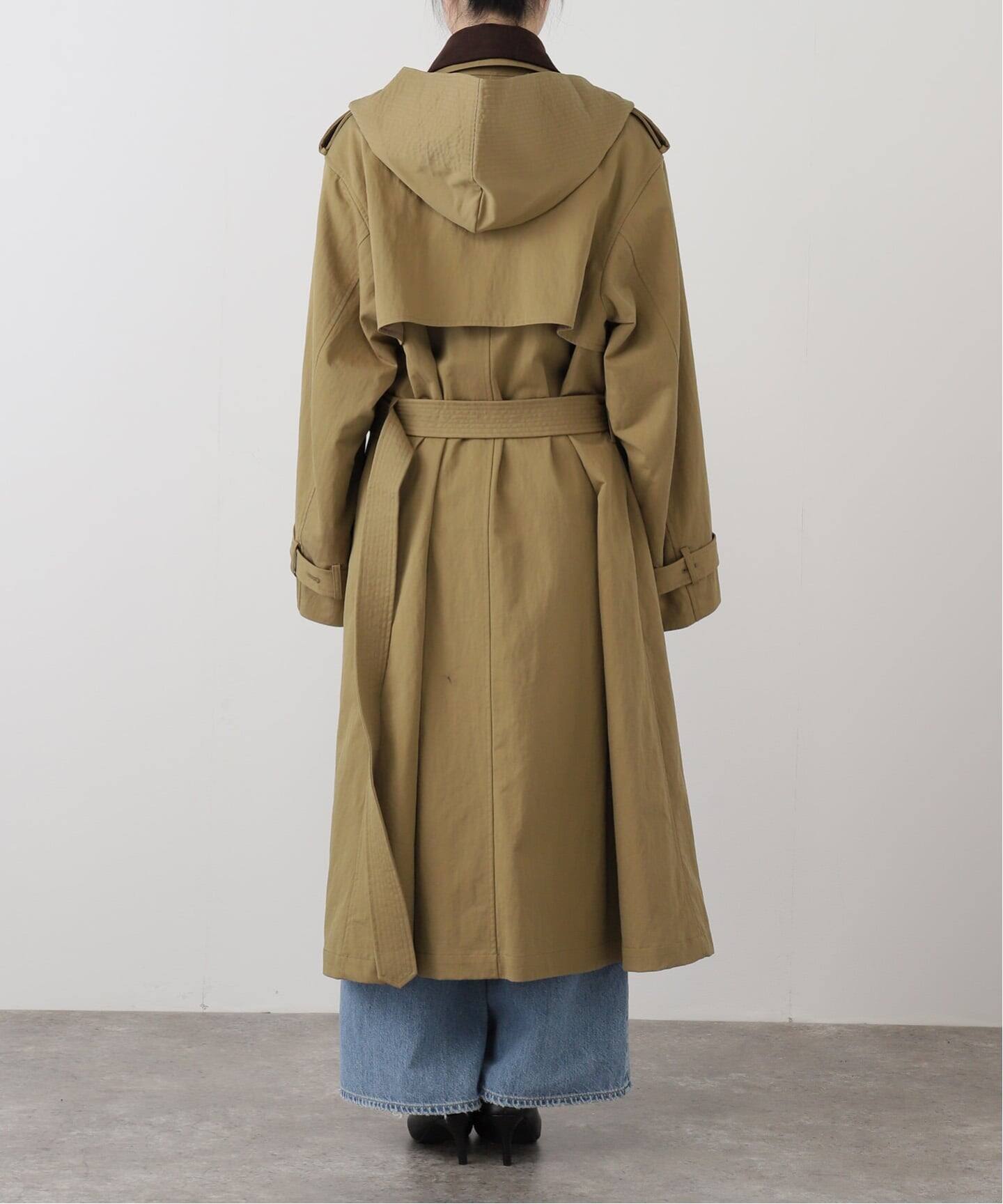 ETRE TOKYO フードストールロングトレンチコート（トレンチコート