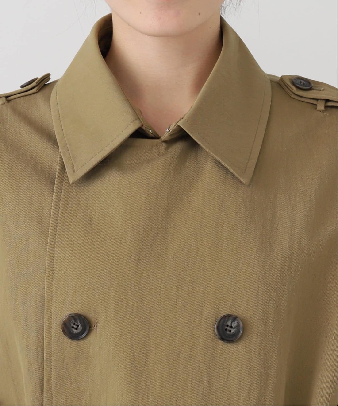 ETRE TOKYO フードストールロングトレンチコート（トレンチコート