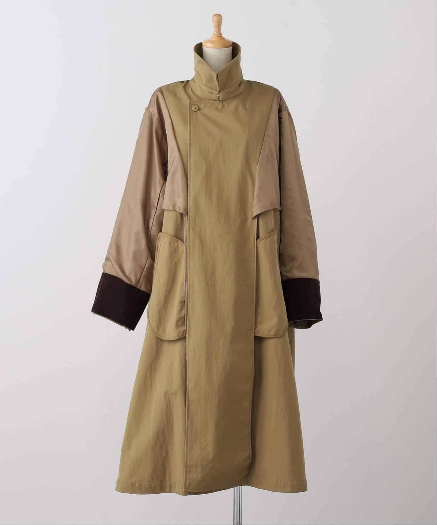 ETRE TOKYO フードストールロングトレンチコート（トレンチコート