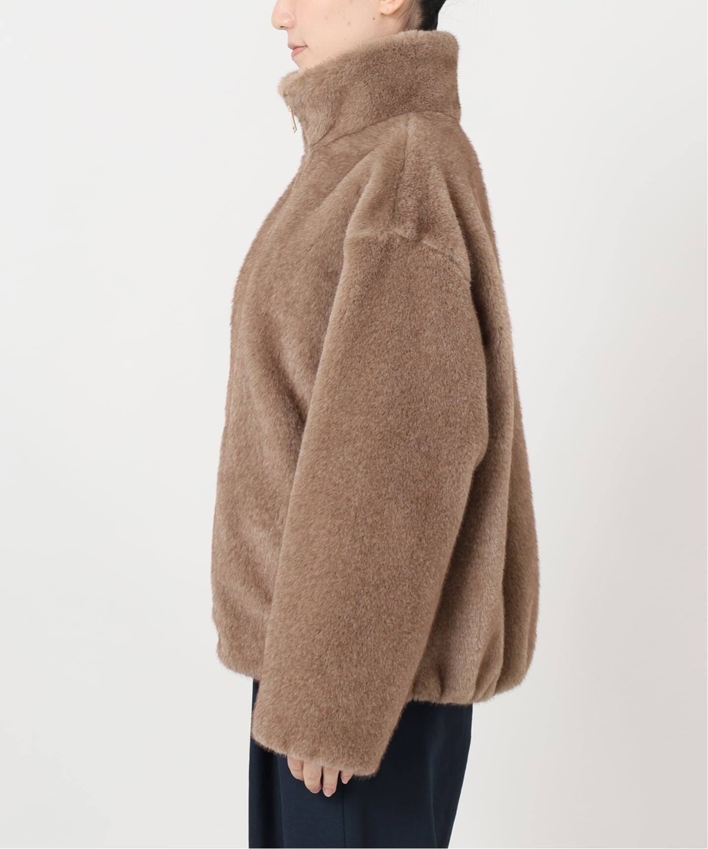 洗える】フェイクファージップコート（その他ブルゾン／アウター）｜La