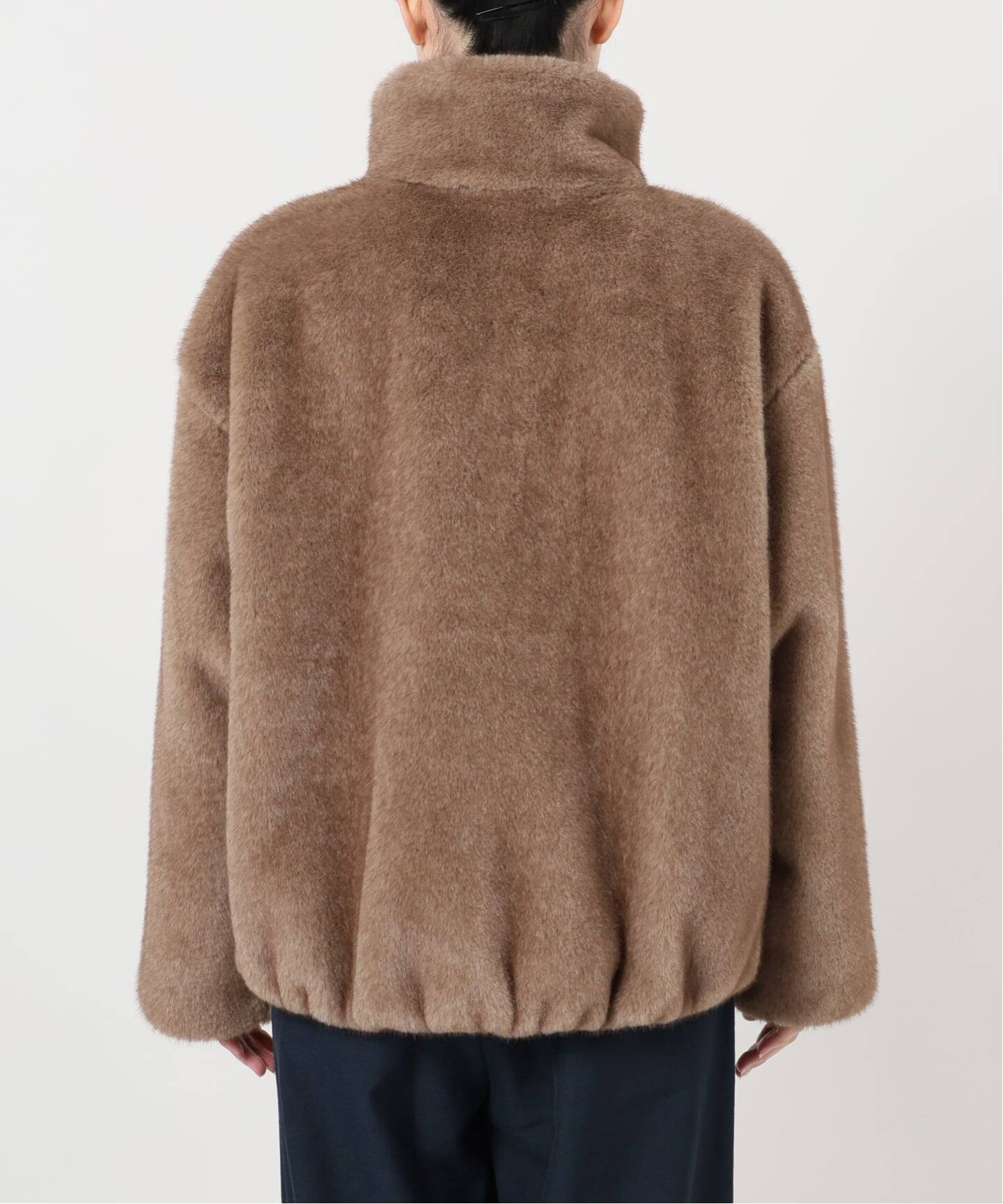 洗える】フェイクファージップコート（その他ブルゾン／アウター）｜La