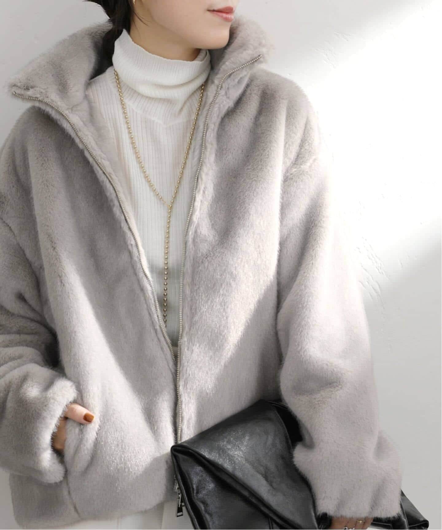 ラ トータリテ（La TOTALITE）/【洗える】フェイクファージップコート 追加》【洗える】フェイクファージップコート（その他ブルゾン