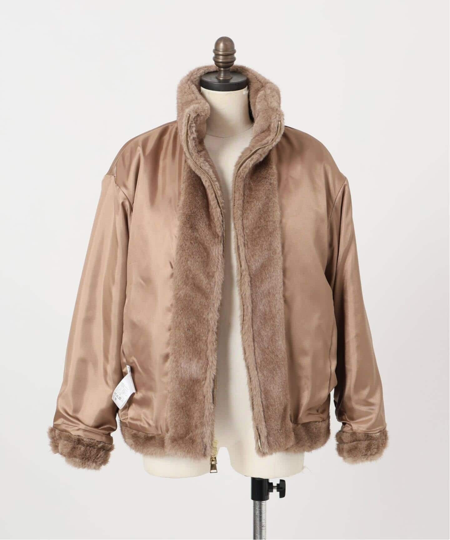 追加》【洗える】フェイクファージップコート（その他ブルゾン