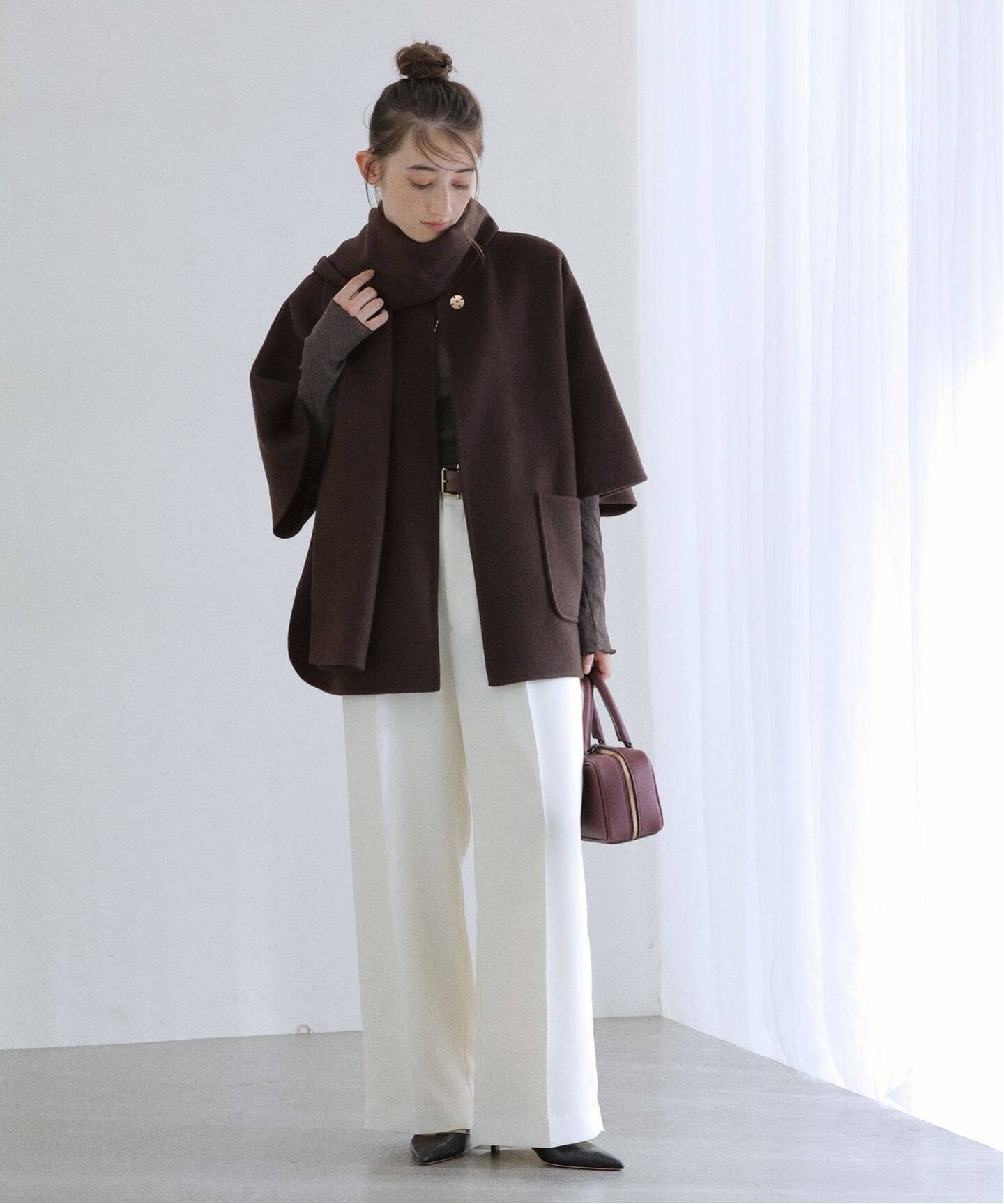 リバーショールコート ベージュ ラトータリテ LaTotalite La TOTALITE（ラ トータリテ） コート アウター ストールSETポンチョ