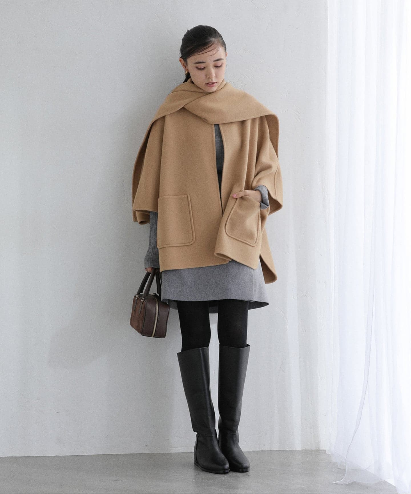 ストールSETポンチョリバーコート（その他ブルゾン／アウター）｜La