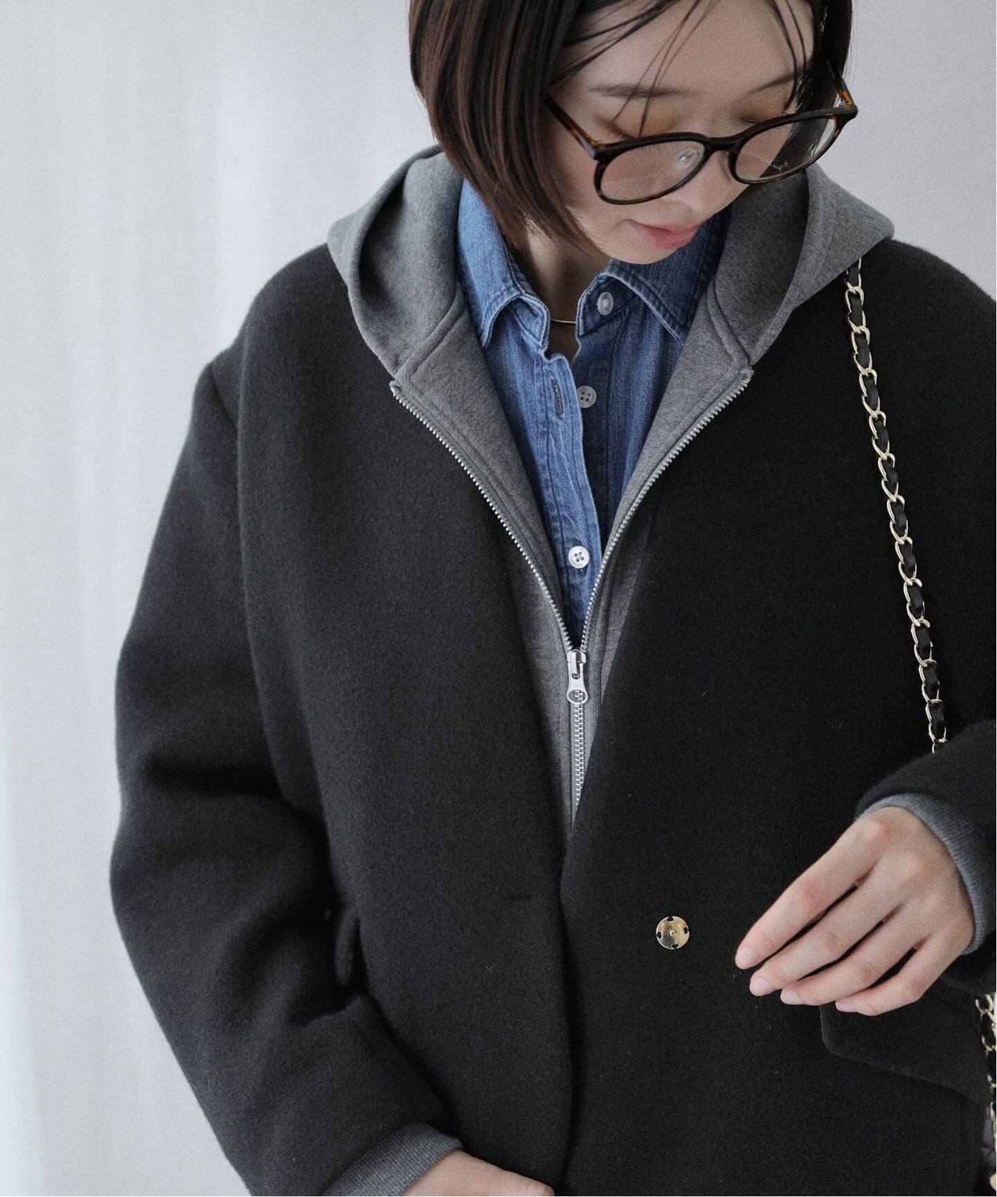 ノーカラーショートコート（ノーカラーコート）｜La Totalite