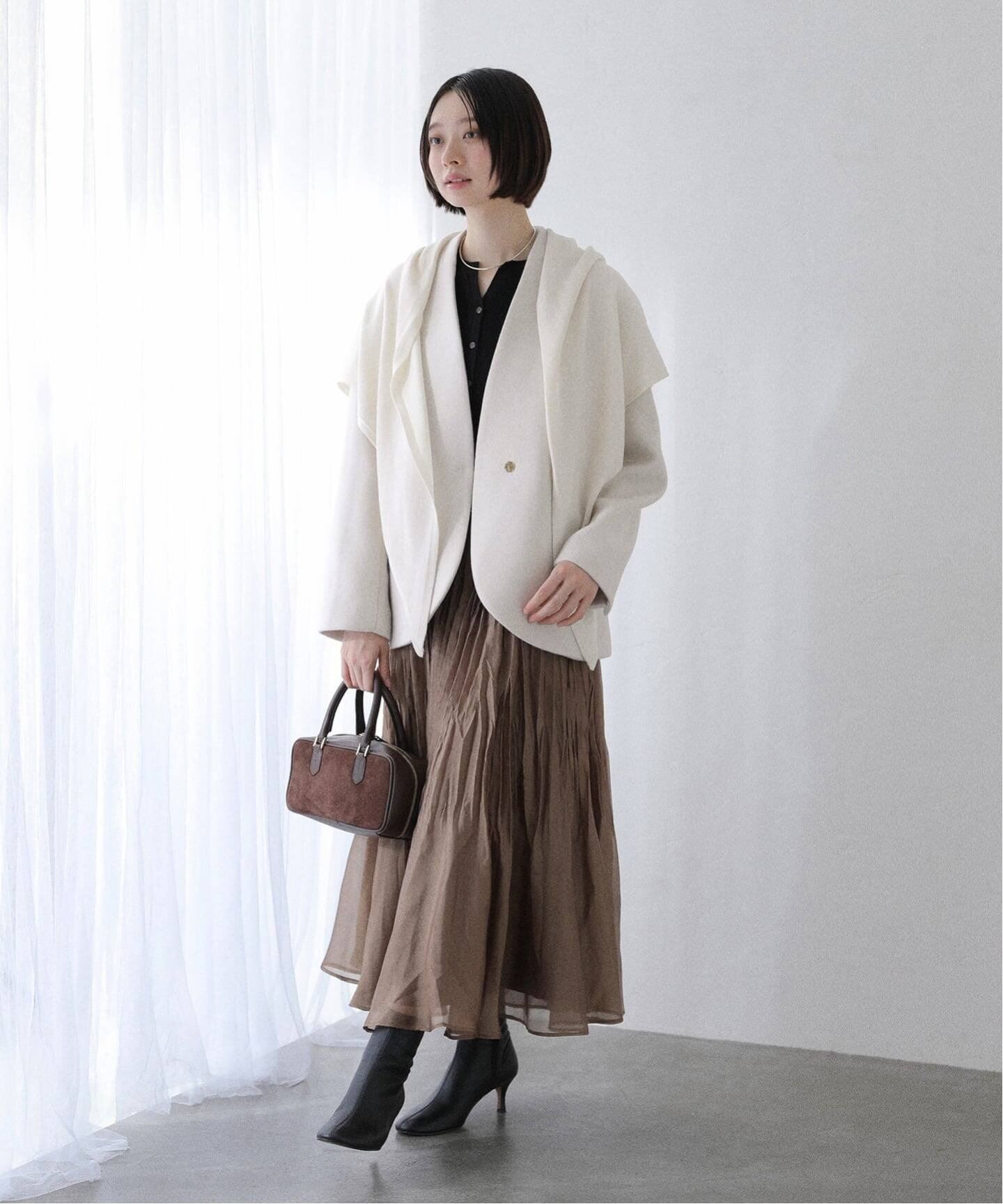 ノーカラーショートコート（ノーカラーコート）｜La Totalite（ラ