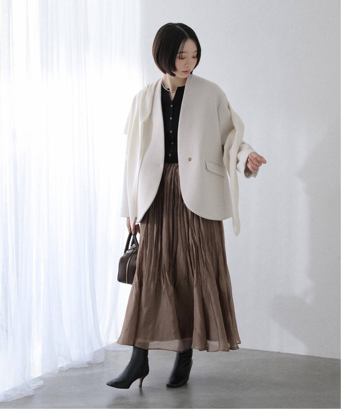 ノーカラーショートコート（ノーカラーコート）｜La Totalite（ラ