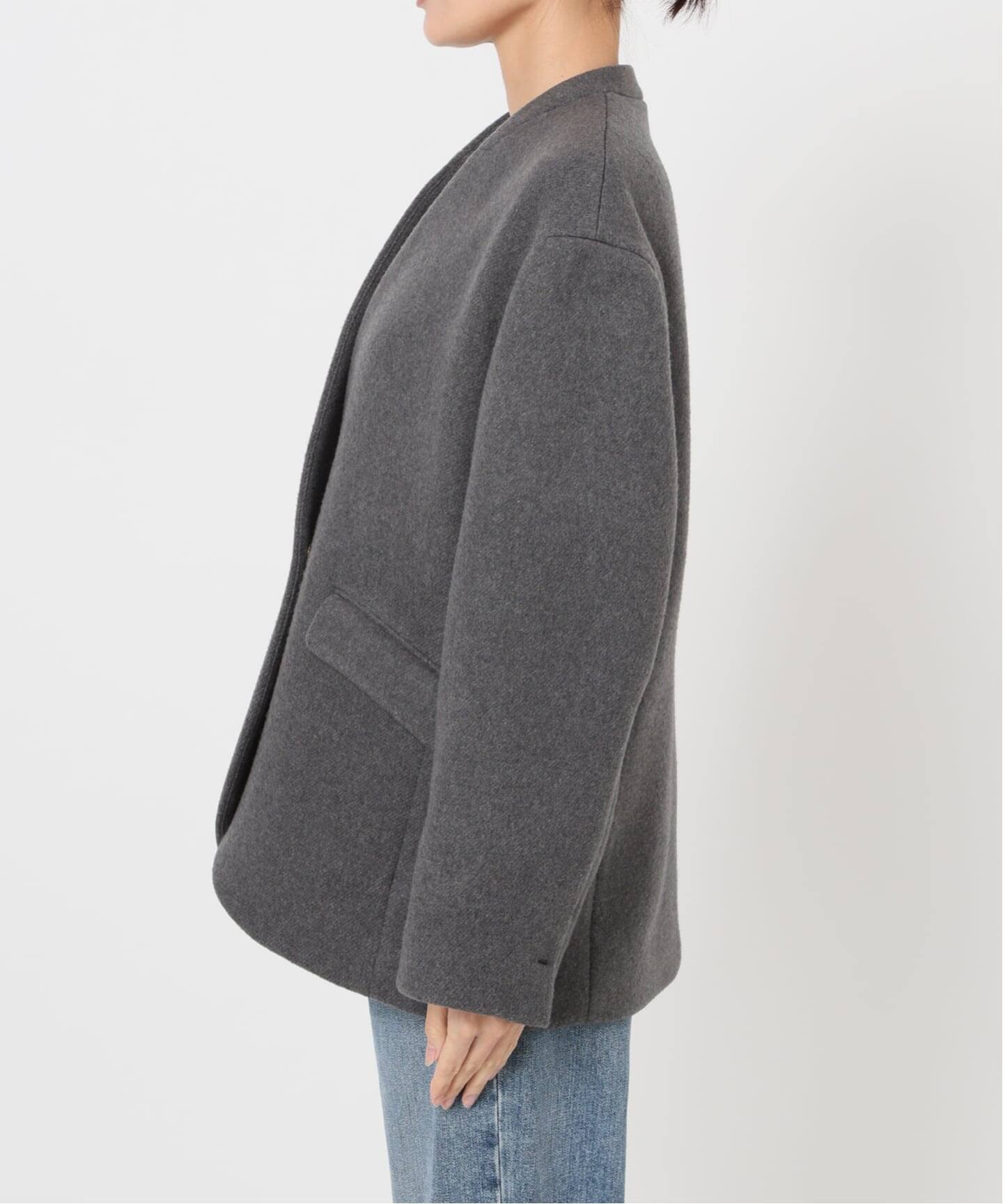 ノーカラーショートコート（ノーカラーコート）｜La Totalite