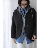 ノーカラーショートコート