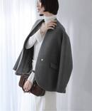 ノーカラーショートコート