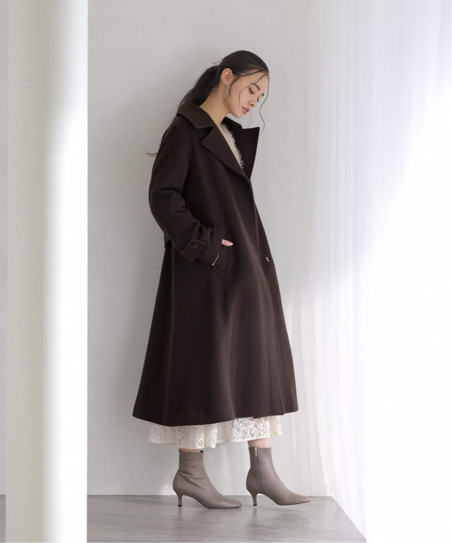 2956A新品✨リジエール×アパルトモン パデットオーバーチェスターコート 黒 2956A新品✨リジエール×アパルトモン パデットオーバーチェスター