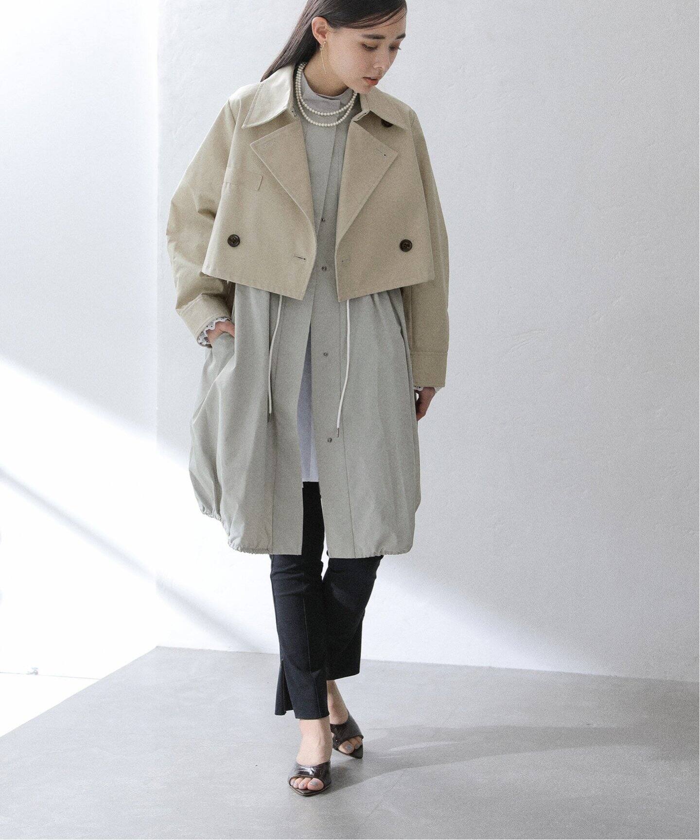 MARECHAL TERRE/マルシャルテル】レイヤードトレンチコート（トレンチ  