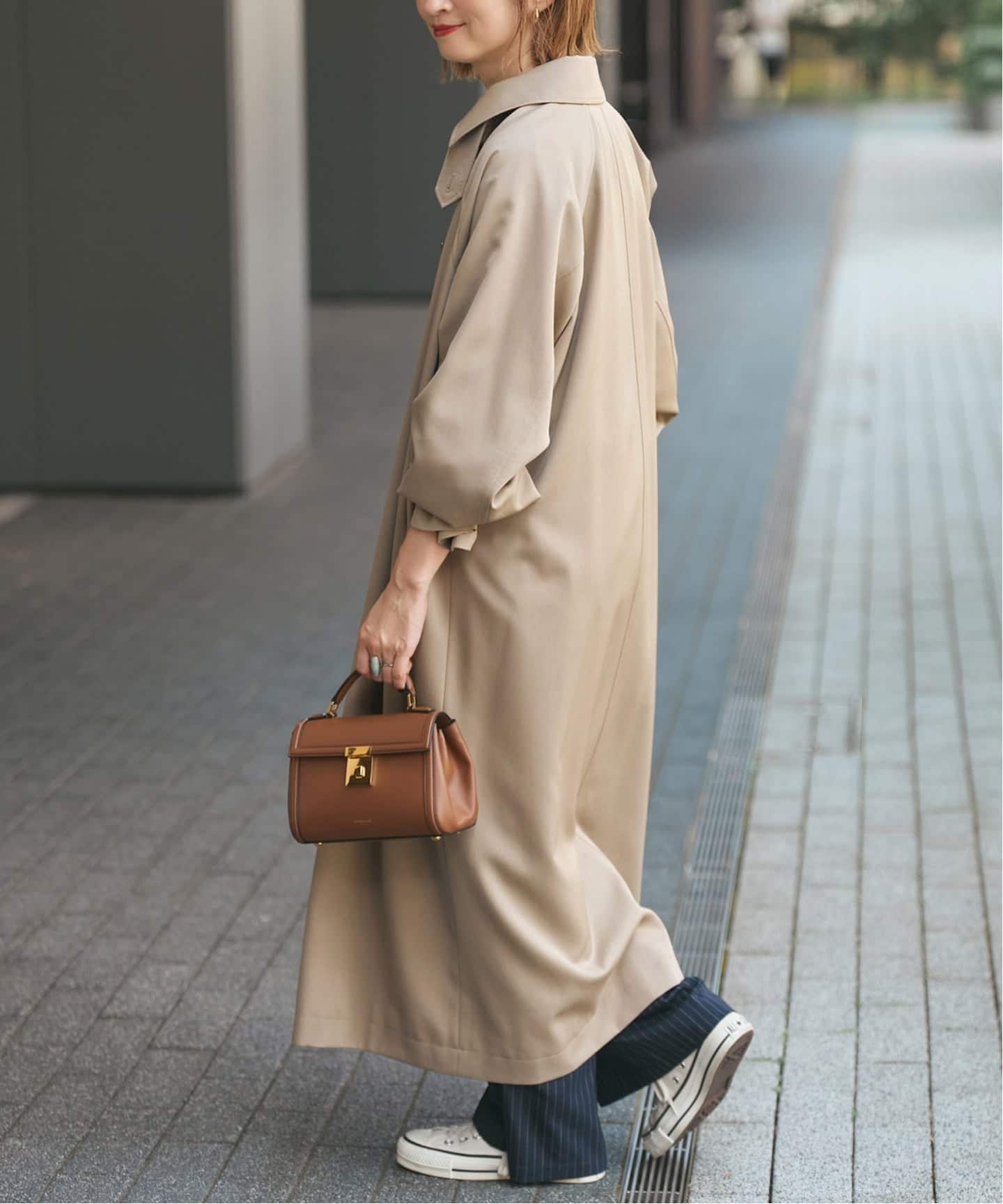 美品Spick & Spanステンカラーウールトレンチイエナスピックベイクルーズ Spick & Span（スピックアンドスパン）の「ステンカラーウールトレンチ