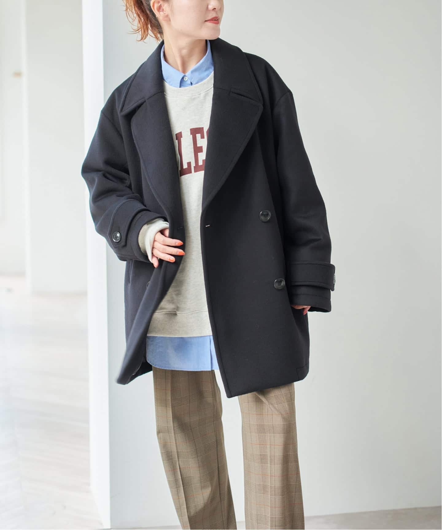 bv17. Spick&Span Pコート 黒 レディースMサイズ相当 bv17. Spick&Span Pコート 黒 レディースMサイズ相当