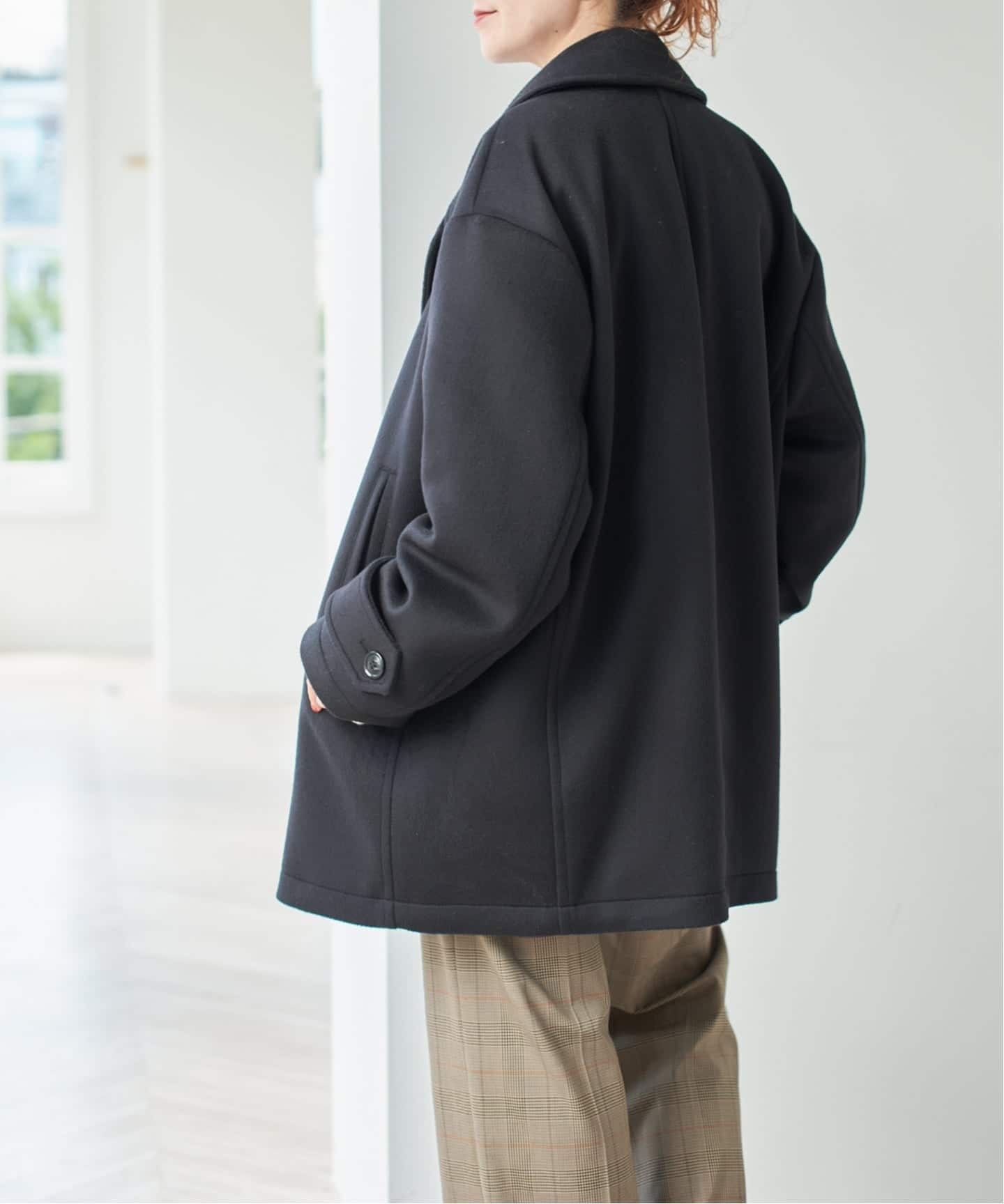 【超希少✨美品】Schott 裏地 光沢 レッド 黒タグ ピーコート グレー 追加》S160ビーバーPコート（ピーコート）｜Spick and Span（スピック