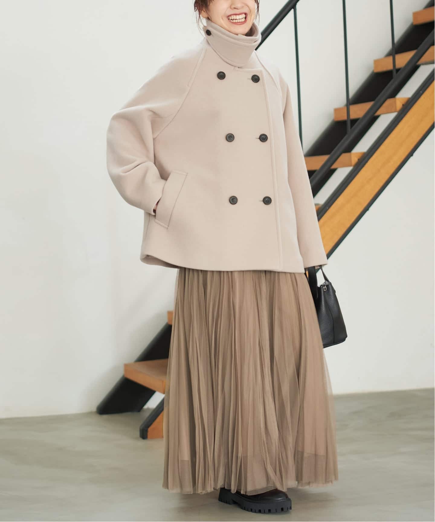 S160スタンドカラーショートコート（その他ブルゾン／アウター