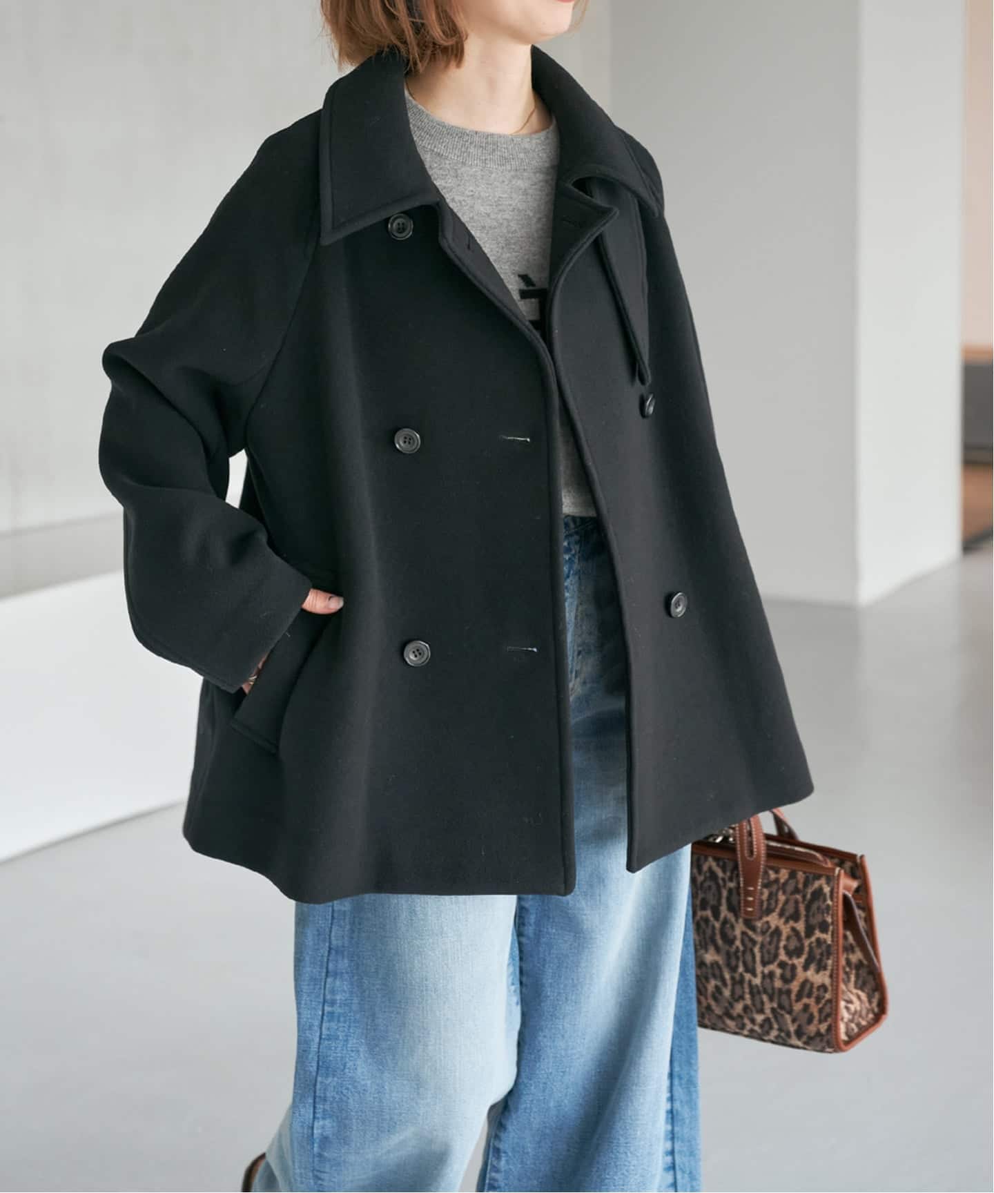 S160 スタンドカラーショートコート　36 S160スタンドカラーショートコート（その他ブルゾン／アウター