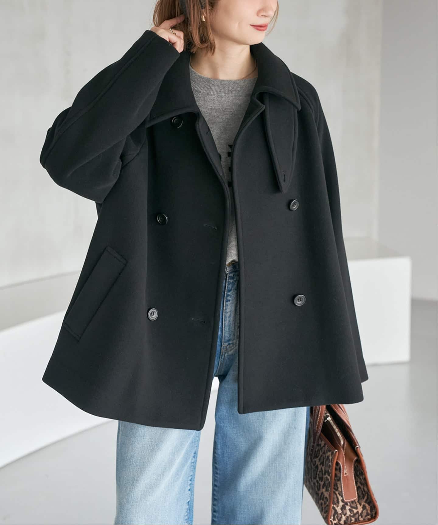 追加》S160スタンドカラーショートコート（その他ブルゾン／アウター