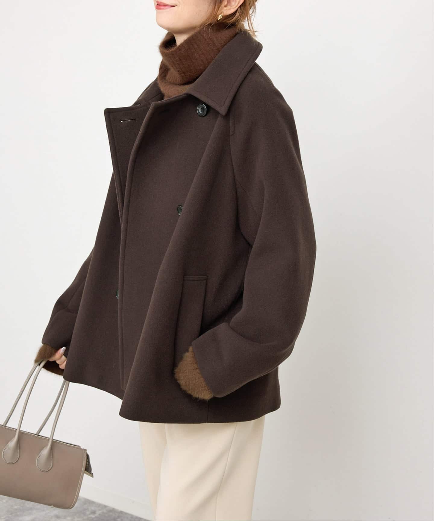 追加》S160スタンドカラーショートコート（その他ブルゾン／アウター