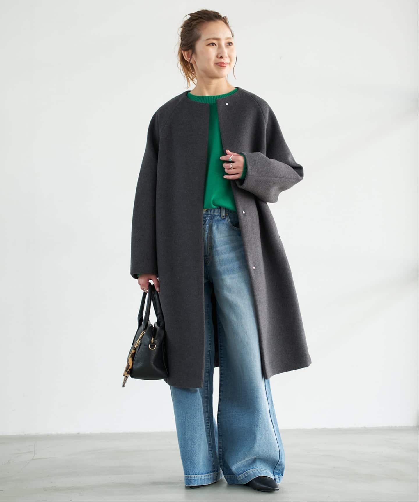 S160ビーバーノーカラーコート（ノーカラーコート）｜Spick and Span