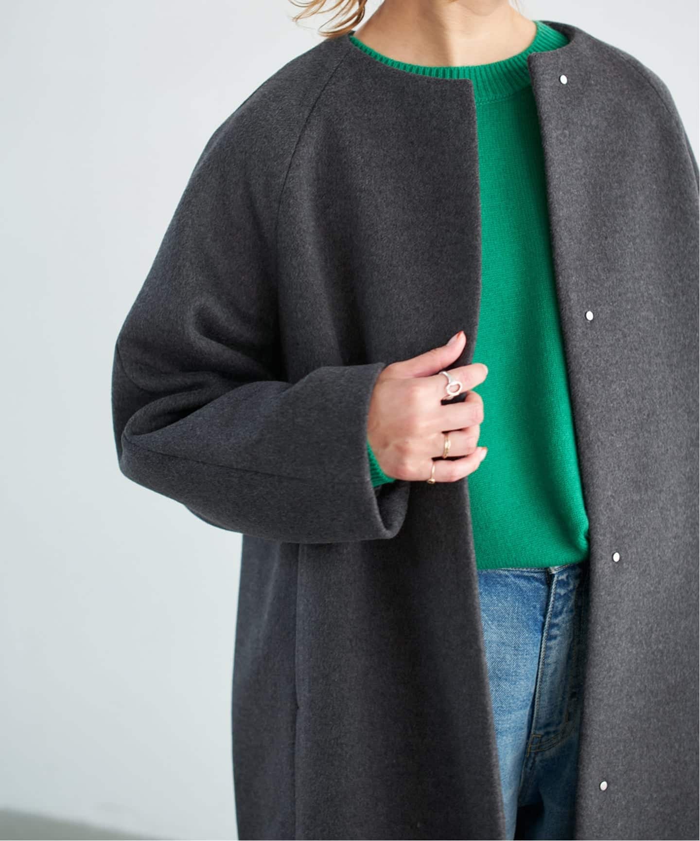 S160ビーバーノーカラーコート（ノーカラーコート）｜Spick and Span