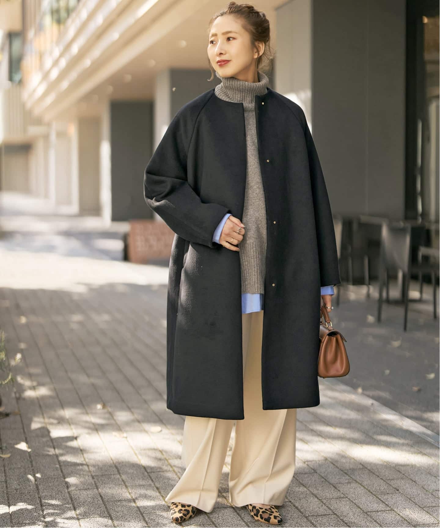 Spick and Span S160ビーバーノーカラーコート 追加》S160ビーバーノーカラーコート（ノーカラーコート）｜Spick and