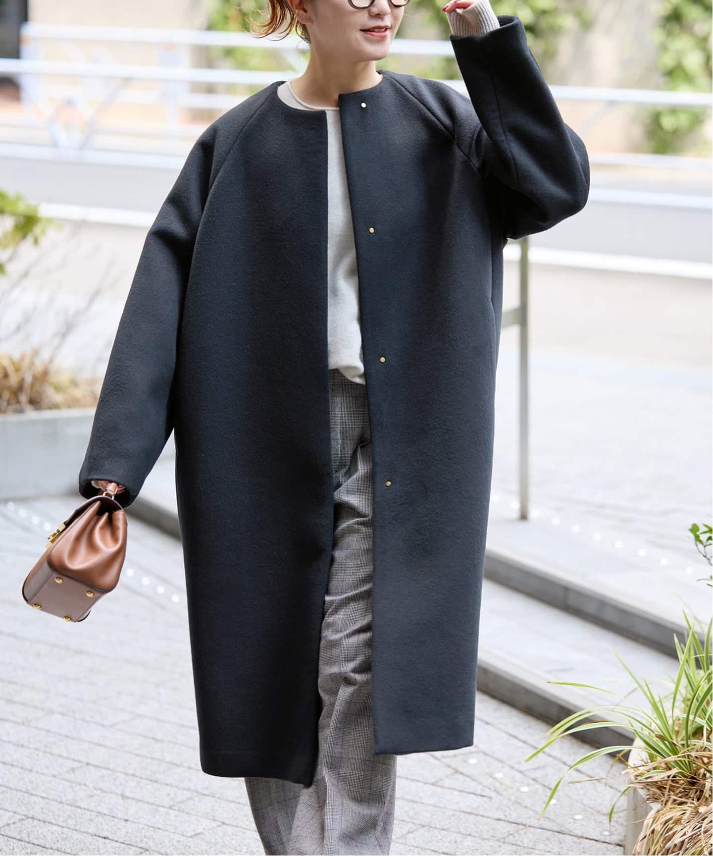 Spick and Span S160ビーバーノーカラーコート 追加》S160ビーバーノーカラーコート（ノーカラーコート）｜Spick and