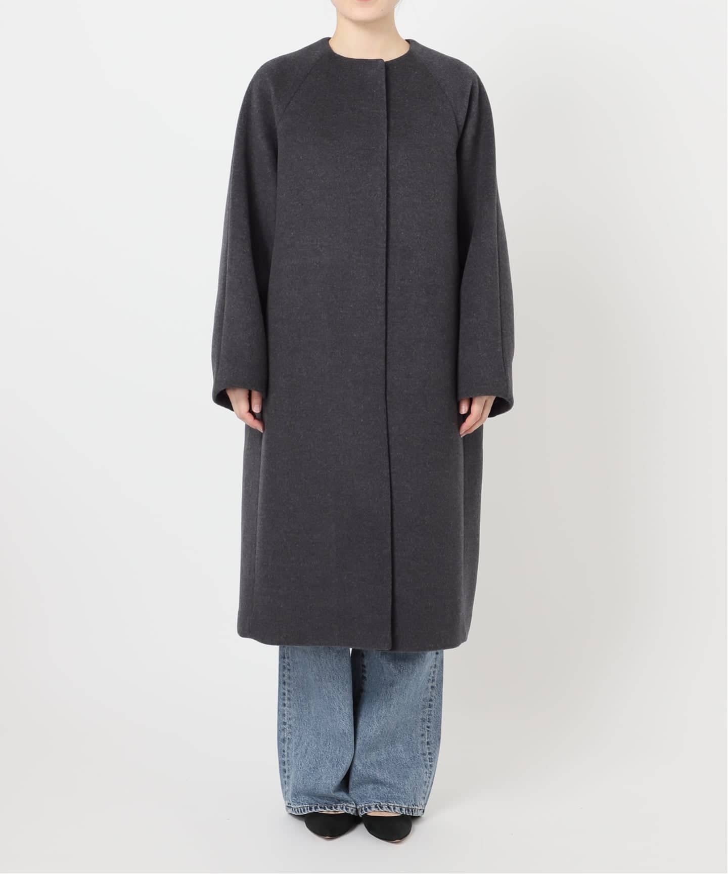 Spick and Span S160ビーバーノーカラーコート S160ビーバーノーカラーコート（ノーカラーコート）｜Spick & Span