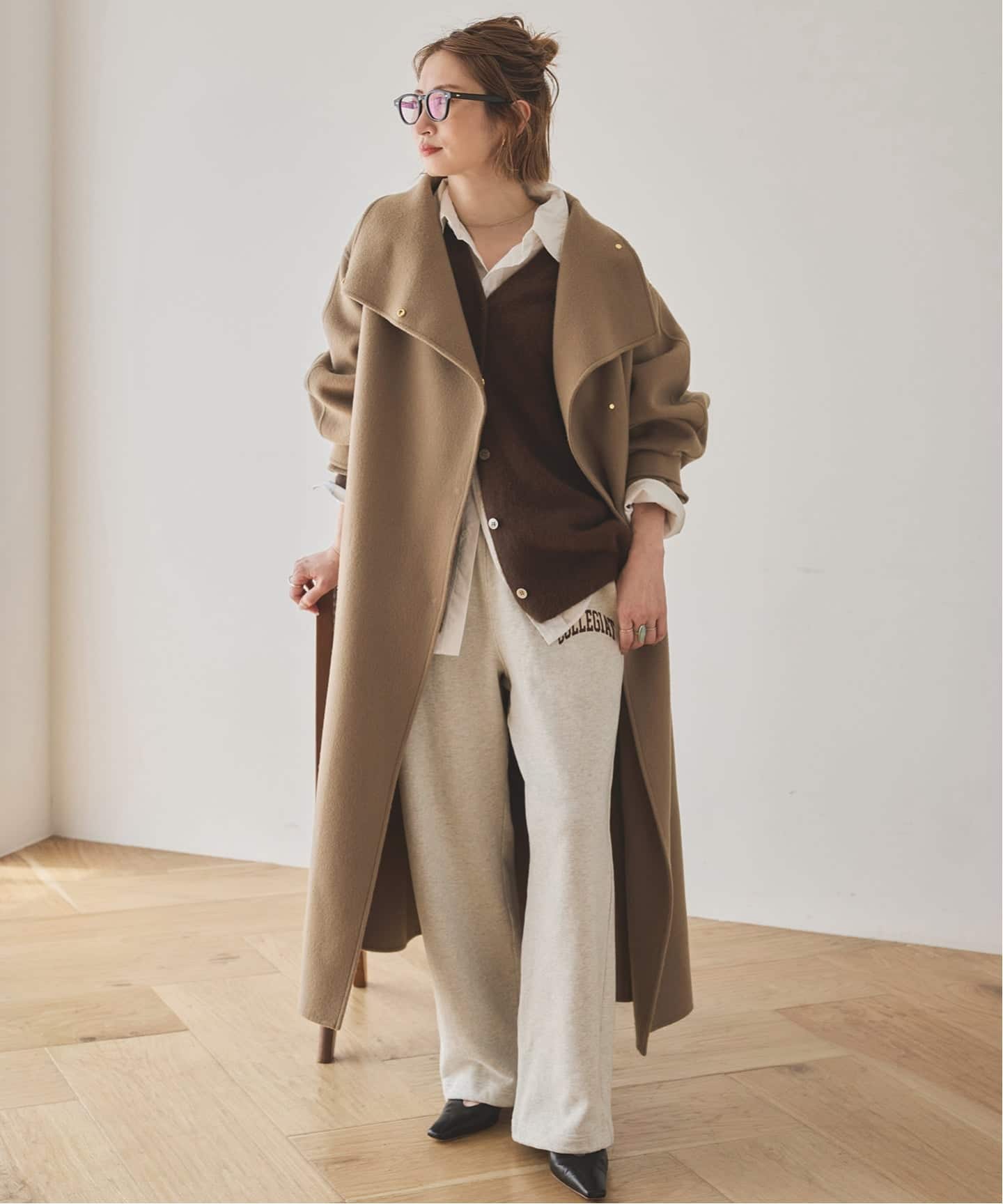 Spick&span ニュアンスリバーコート Spick &spanコート （スピック＆スパン Spick & Span 《予約