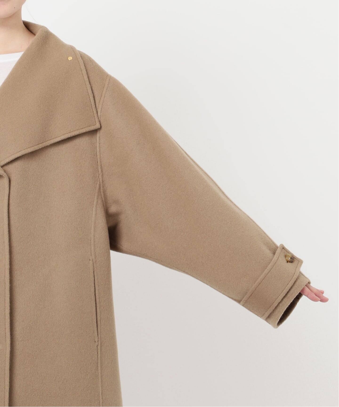 ビーバーニュアンスカラーオーバーコート（ノーカラーコート）｜Spick