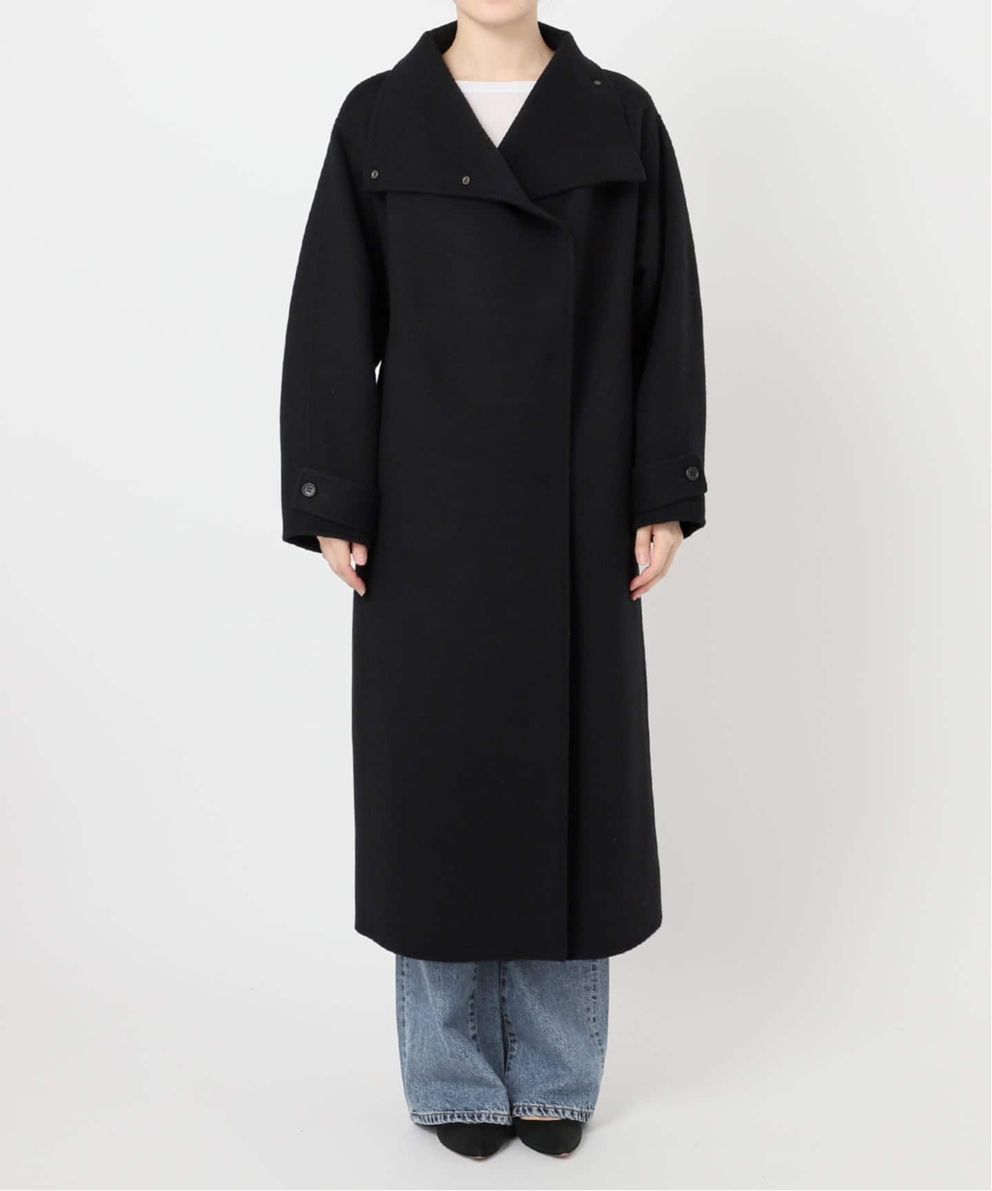 Spick and Span ビーバーニュアンスカラーオーバーコート　ブラック WEB限定 / 追加2予約》ビーバーニュアンスカラーオーバーコート（ノー