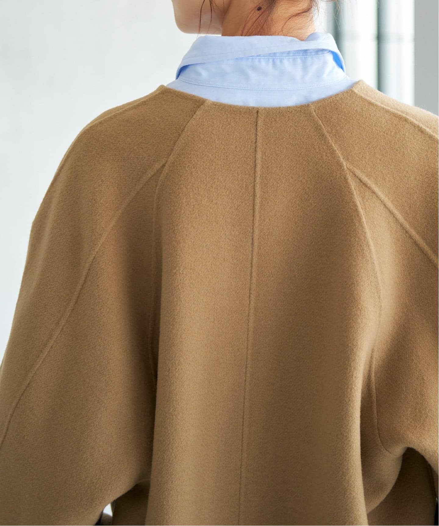 追加》ビーバーストール付きセットコート（ノーカラーコート