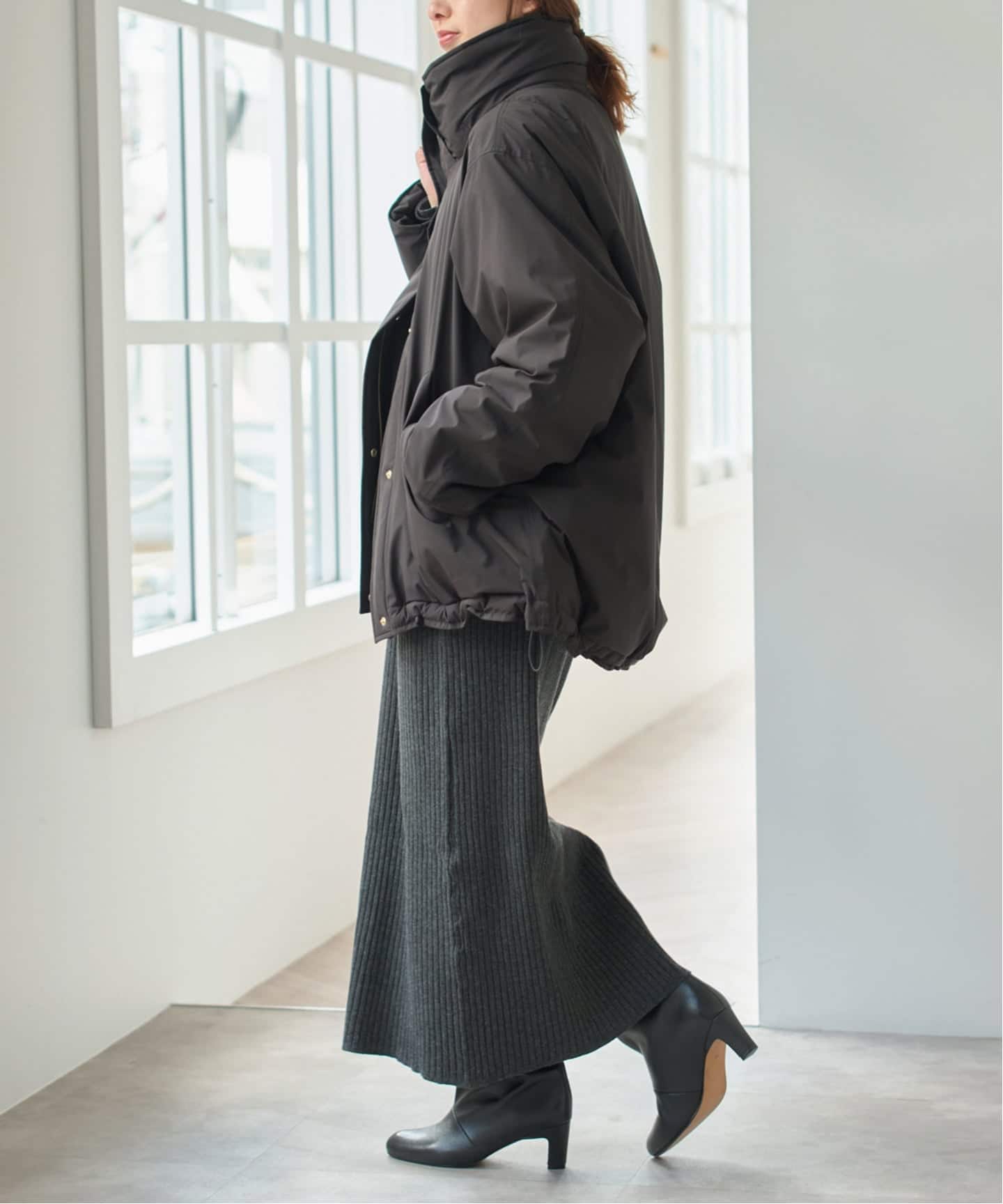 BAYCREW'S 2￼WAY撥水ダウンハーフコート ブラック サイズ36 追加》2WAY撥水ダウンハーフコート（ダウン・中綿ベスト）｜Spick and