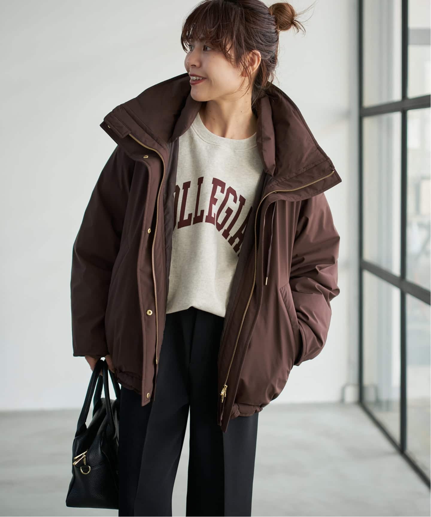 追加2 予約》2WAY撥水ダウンハーフコート（ダウン・中綿ベスト