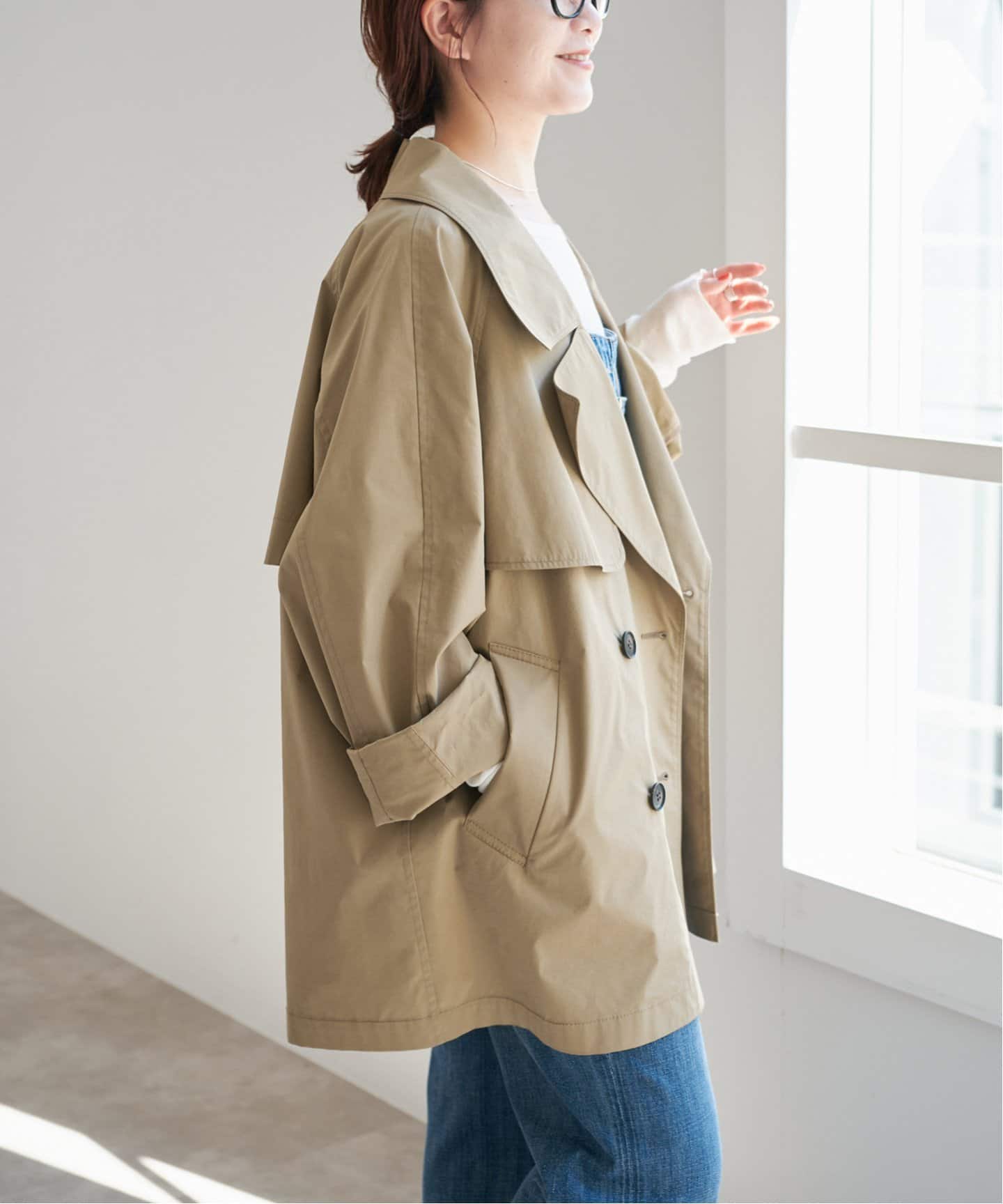 国産品 C/Pミドル丈トレンチコート（トレンチコート）｜Spick and Span ジャケット・アウター