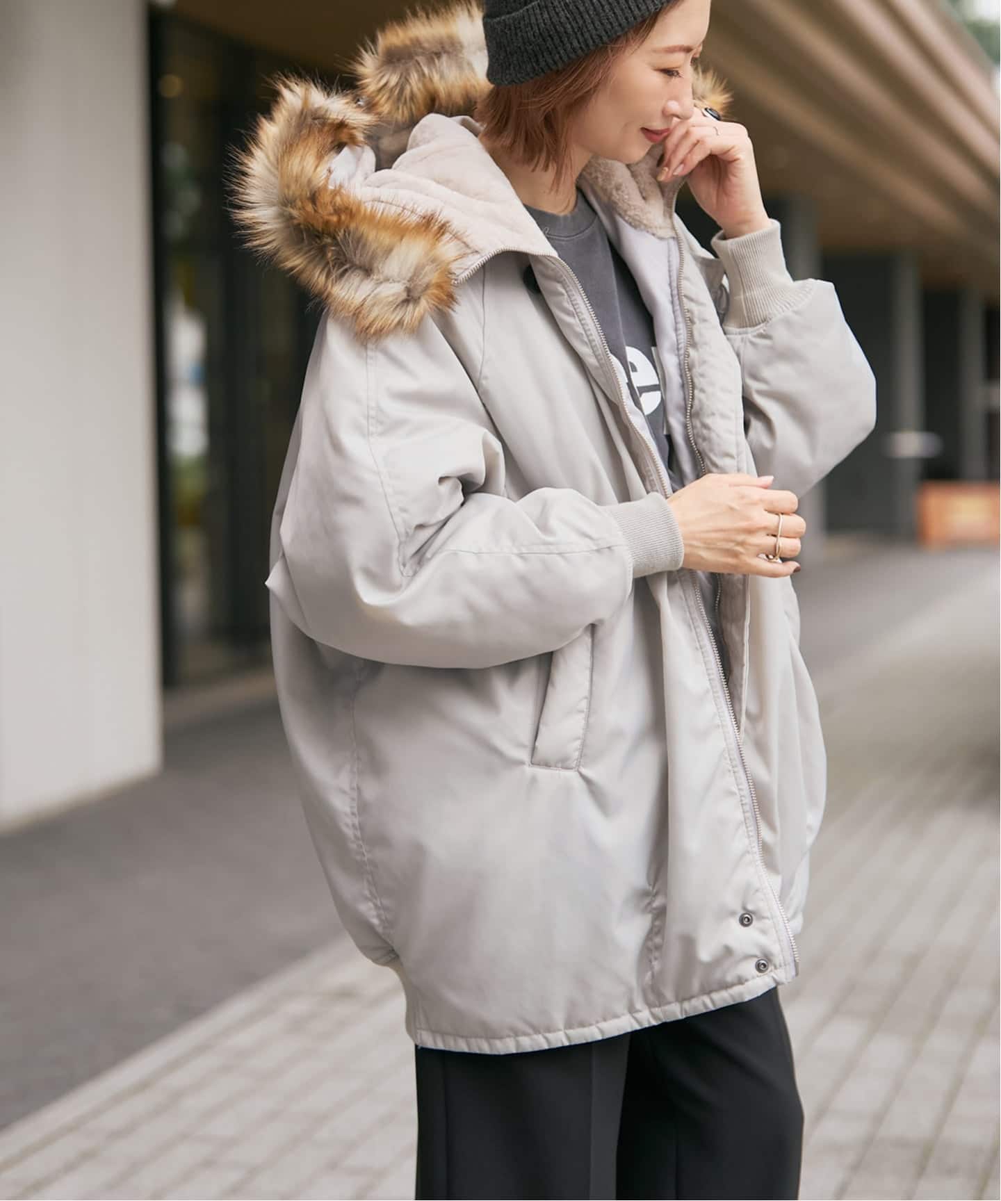 毛皮メーカーサンプル品＊ラムレザーコート＊新品 ラクーンファー\u0026ラム革クロコ型押レザー総ムートンコート