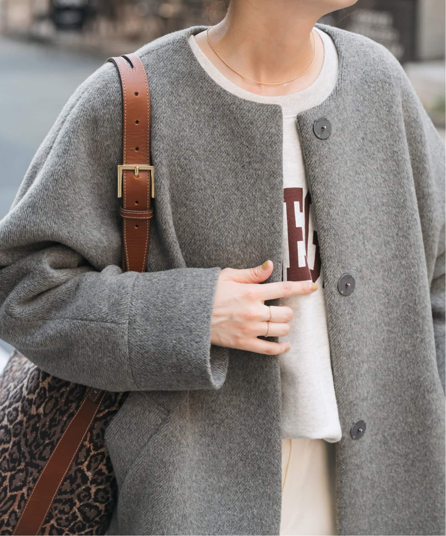 TICCA / ティッカ ノーカラーテントコート（ノーカラーコート