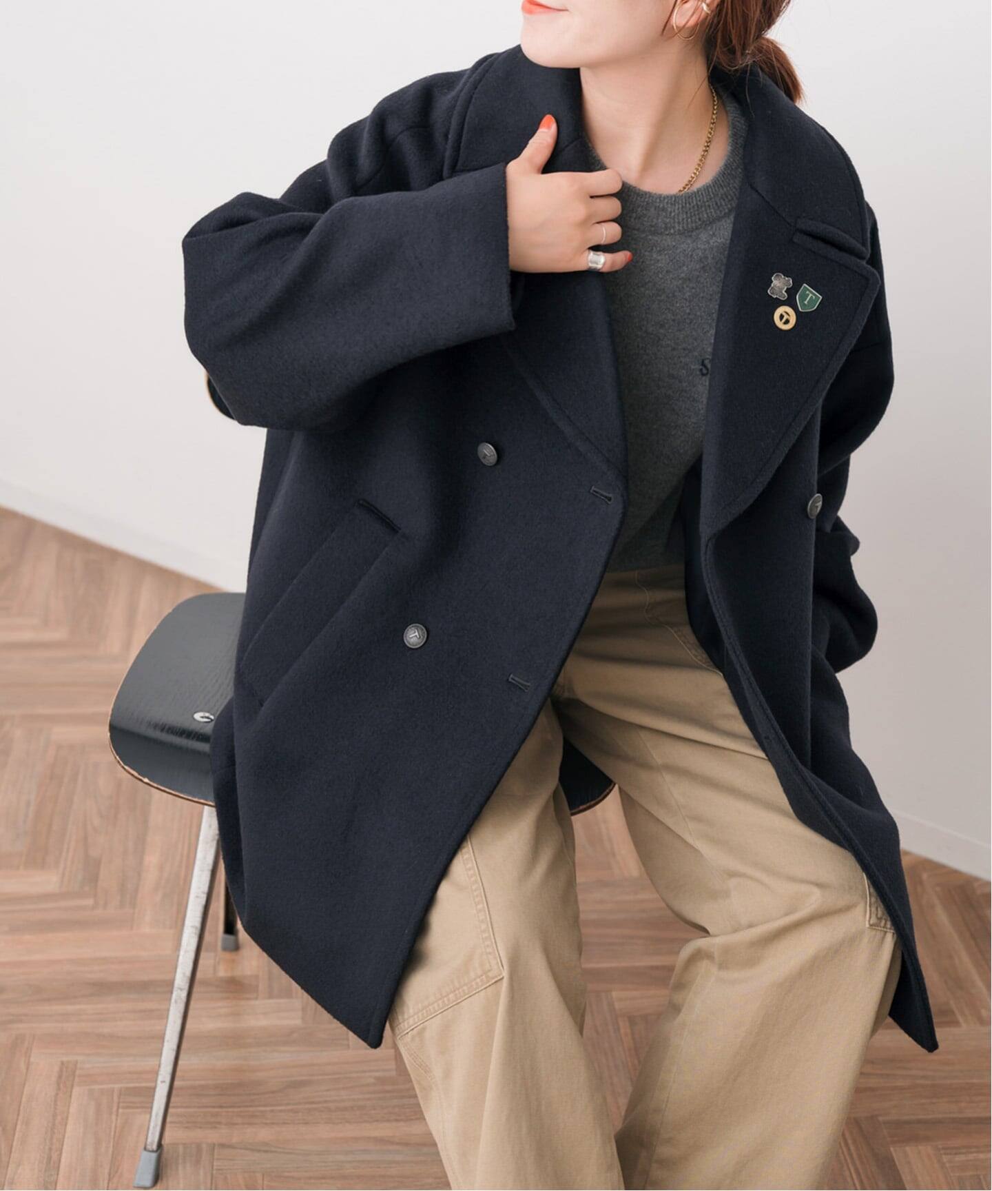 TICCA　ピーコート　ブラック Spick＆Span ピーコート pコート 「追加」TICCA / ティッカ