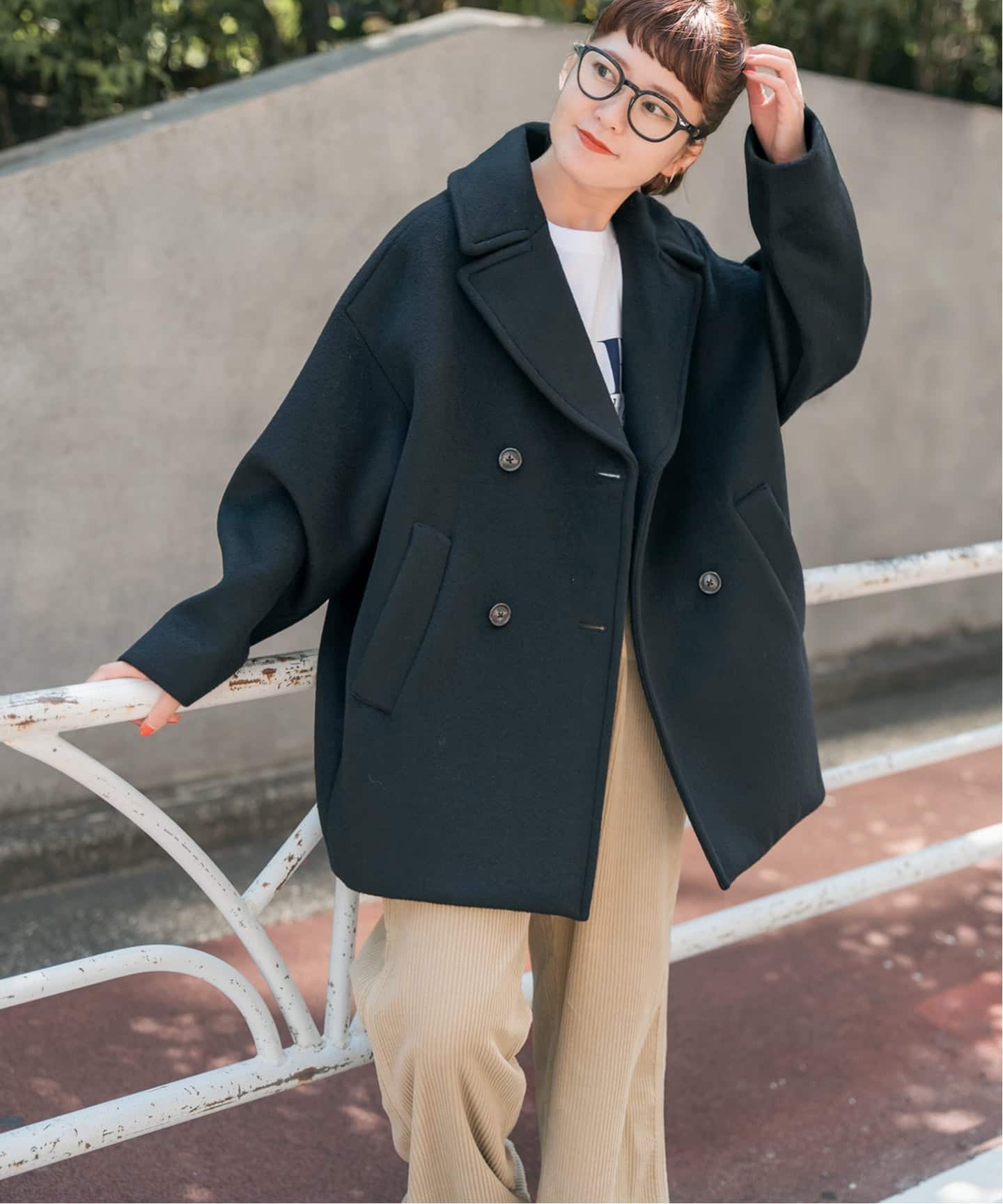 ティッカ　ピーコート黒　裏地キュプラ　5月末まで スピック＆スパン Spick & Span 《WEB限定 / 追加2予約》TICCA