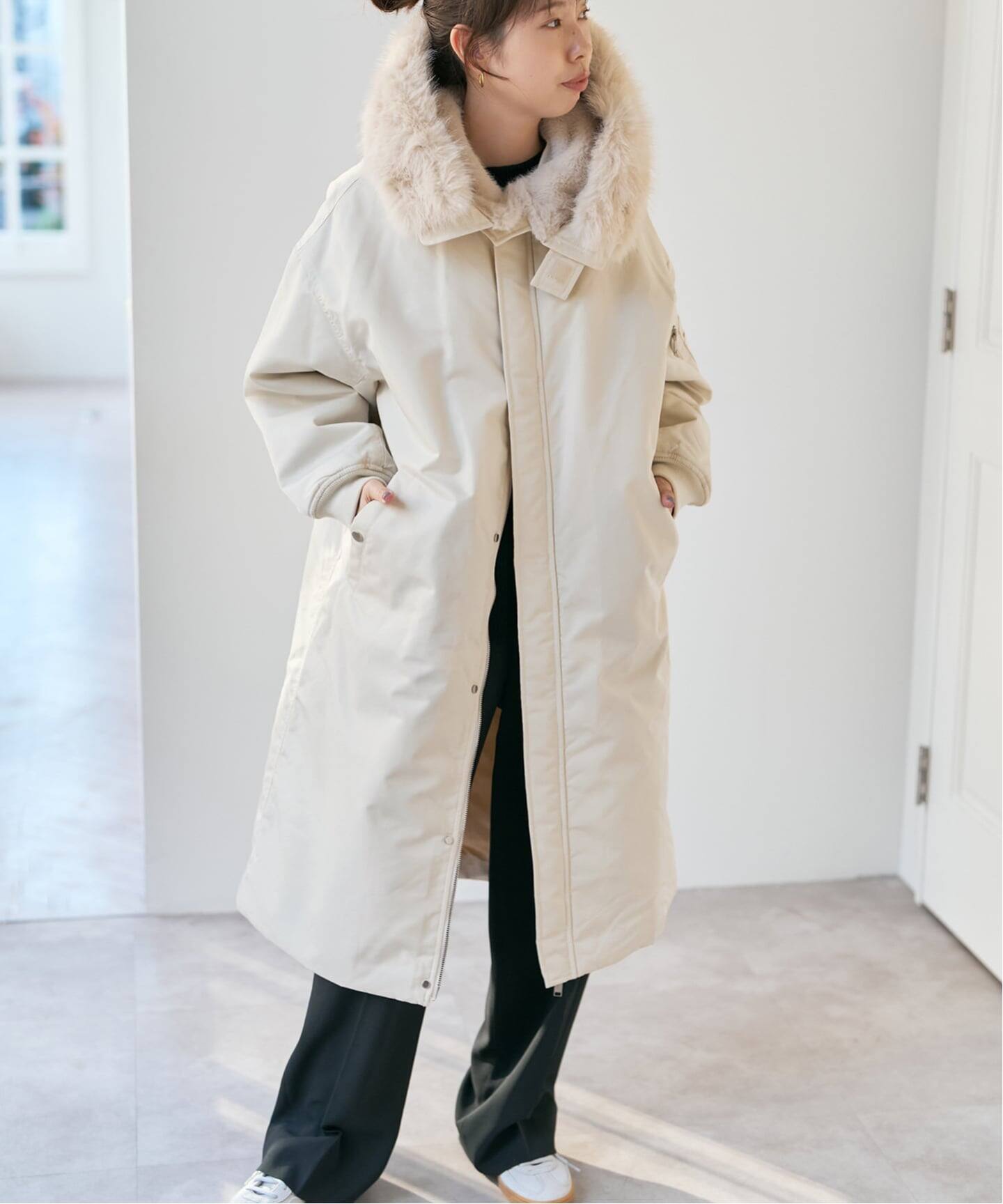 WEB限定》upper hights/アッパーハイツ THE U-2 LONG HOODIE（中綿