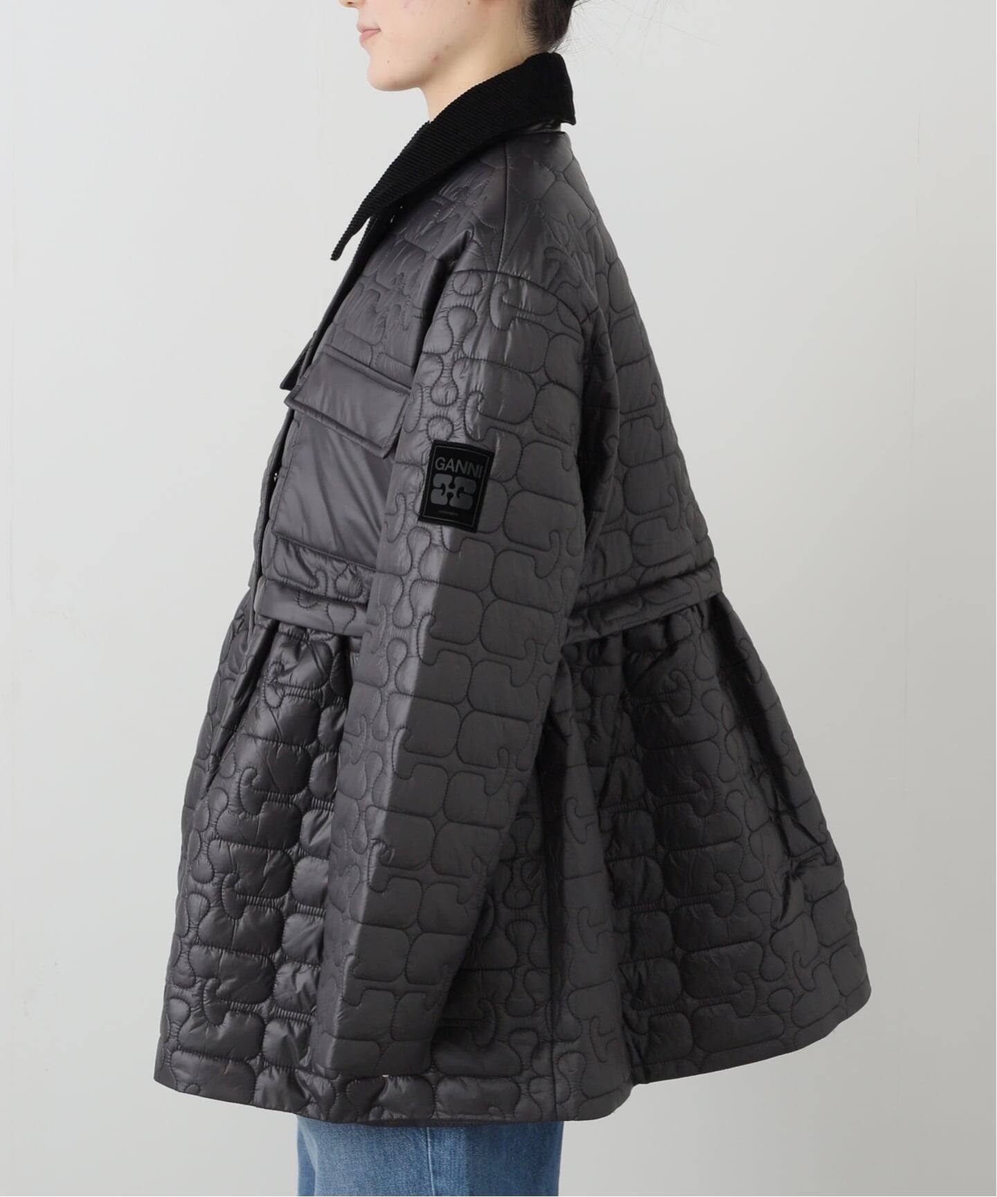 GANNI/ガニー Shiny Quilt Midi Jacket w. Flare（その他ブルゾン