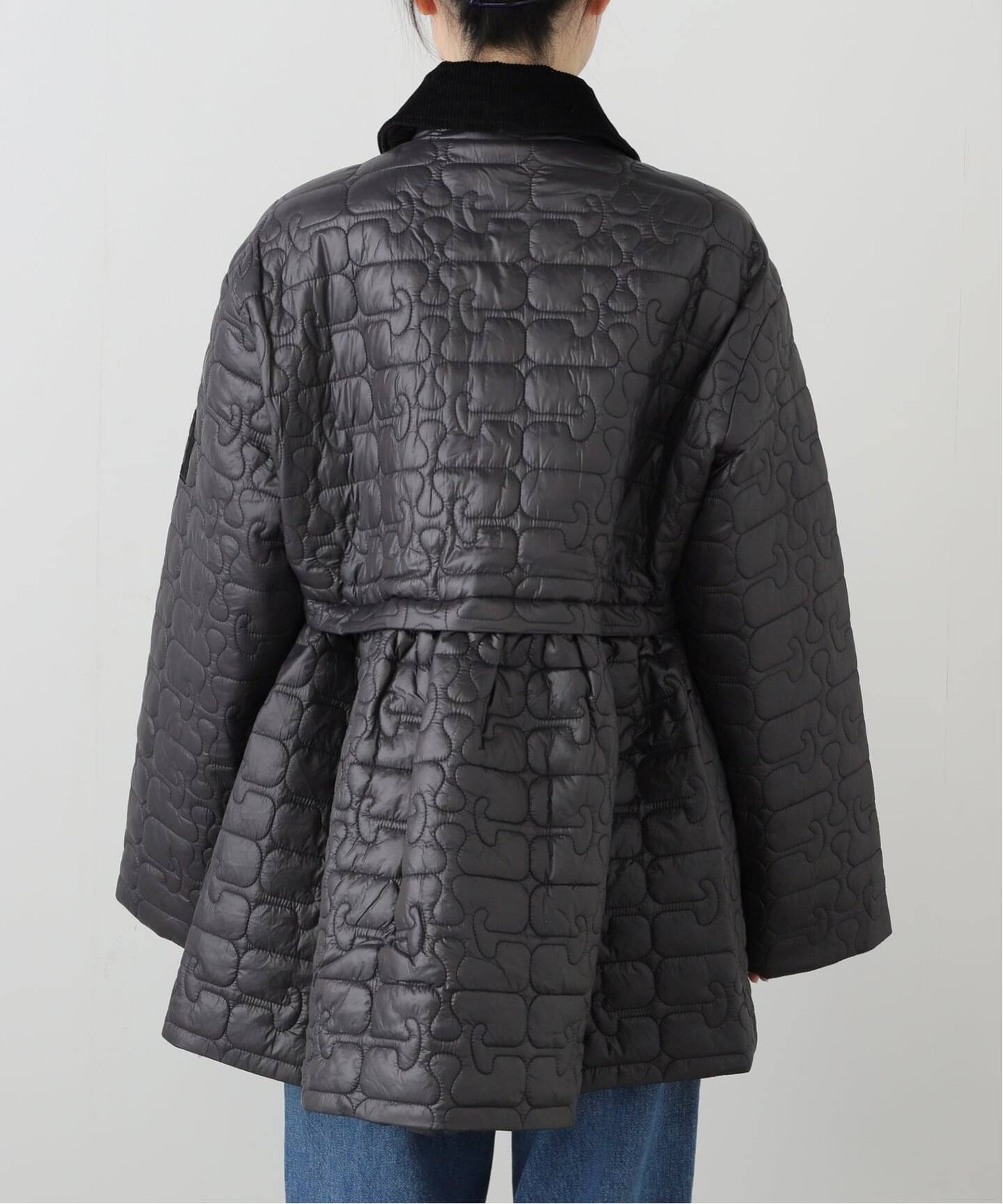 GANNI/ガニー Shiny Quilt Midi Jacket w. Flare（その他ブルゾン
