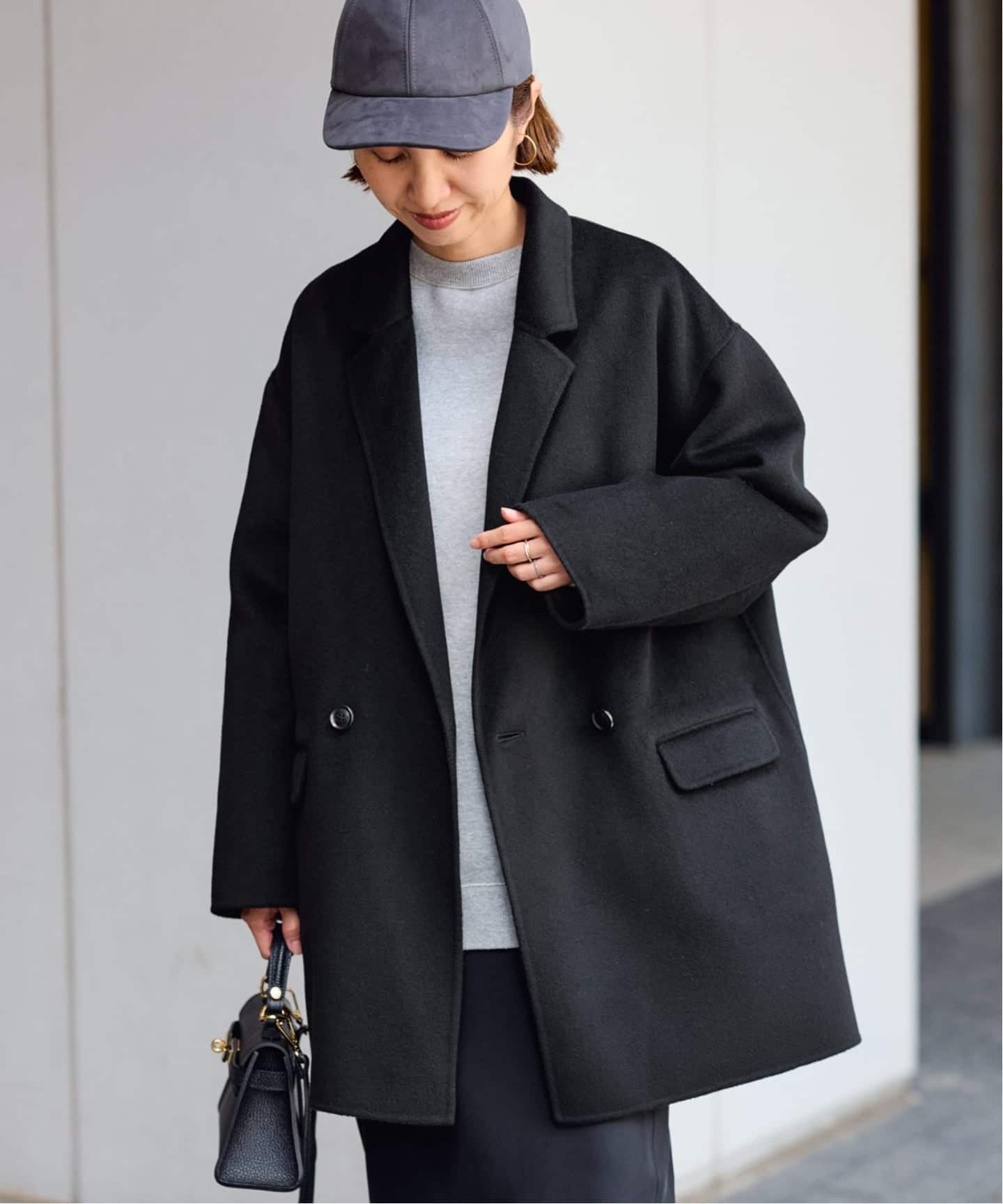 ハミルトンリバーテーラードコート　ブラック　38サイズ FRAMeWORK コート アウター 「追加」ハミルトンリバーテーラード