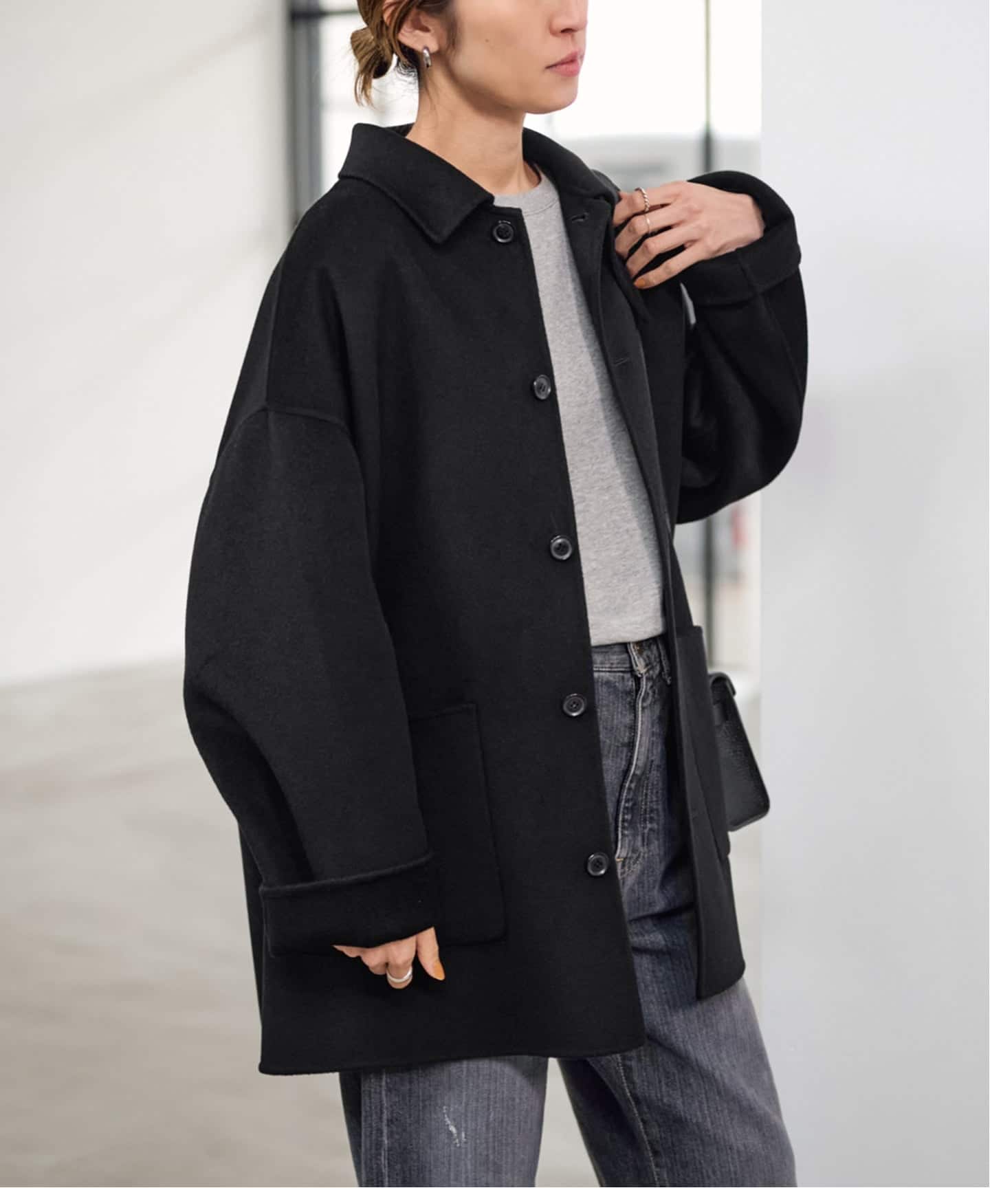 2025AWフレームワークFRAMeWORKハミルトンバルカラーミドルコート新品 2025AWフレームワークFRAMeWORKハミルトンバルカラーミドルコート新品