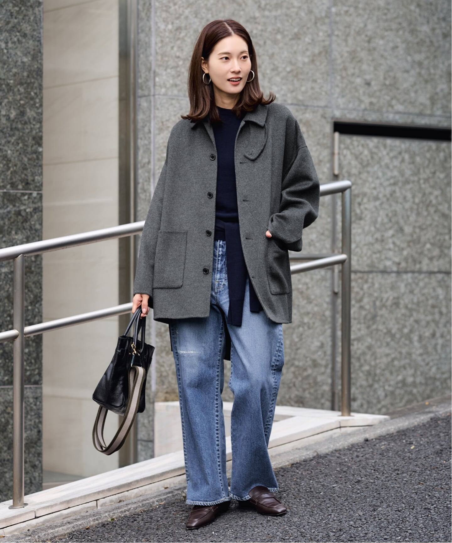 ≪追加≫ハミルトンバルカラーミドルコート 4（グレー）（ステンカラー