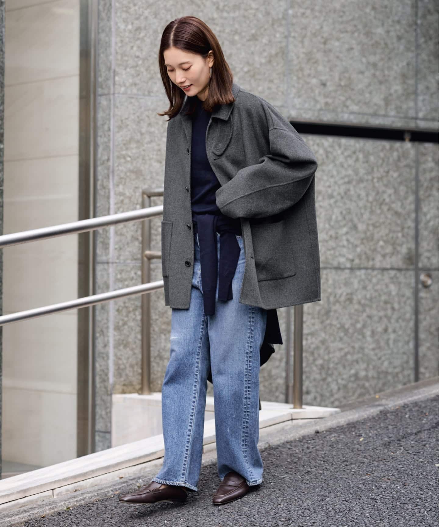 ハミルトンバルカラーミドルコート　36サイズ　グレー　新品未使用品 ≪追加≫ハミルトンバルカラーミドルコート 4（グレー）（ステンカラー