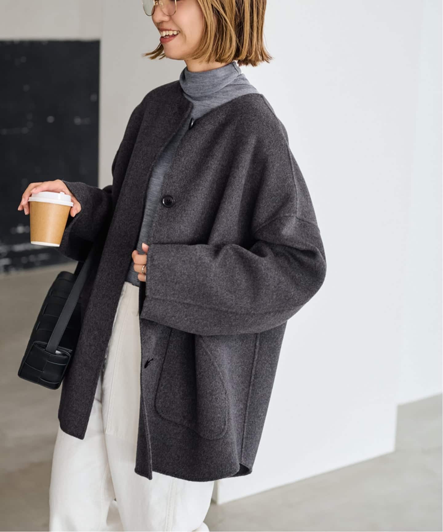 ≪WEB限定追加≫ハミルトンリバークルーネックコート（ノー