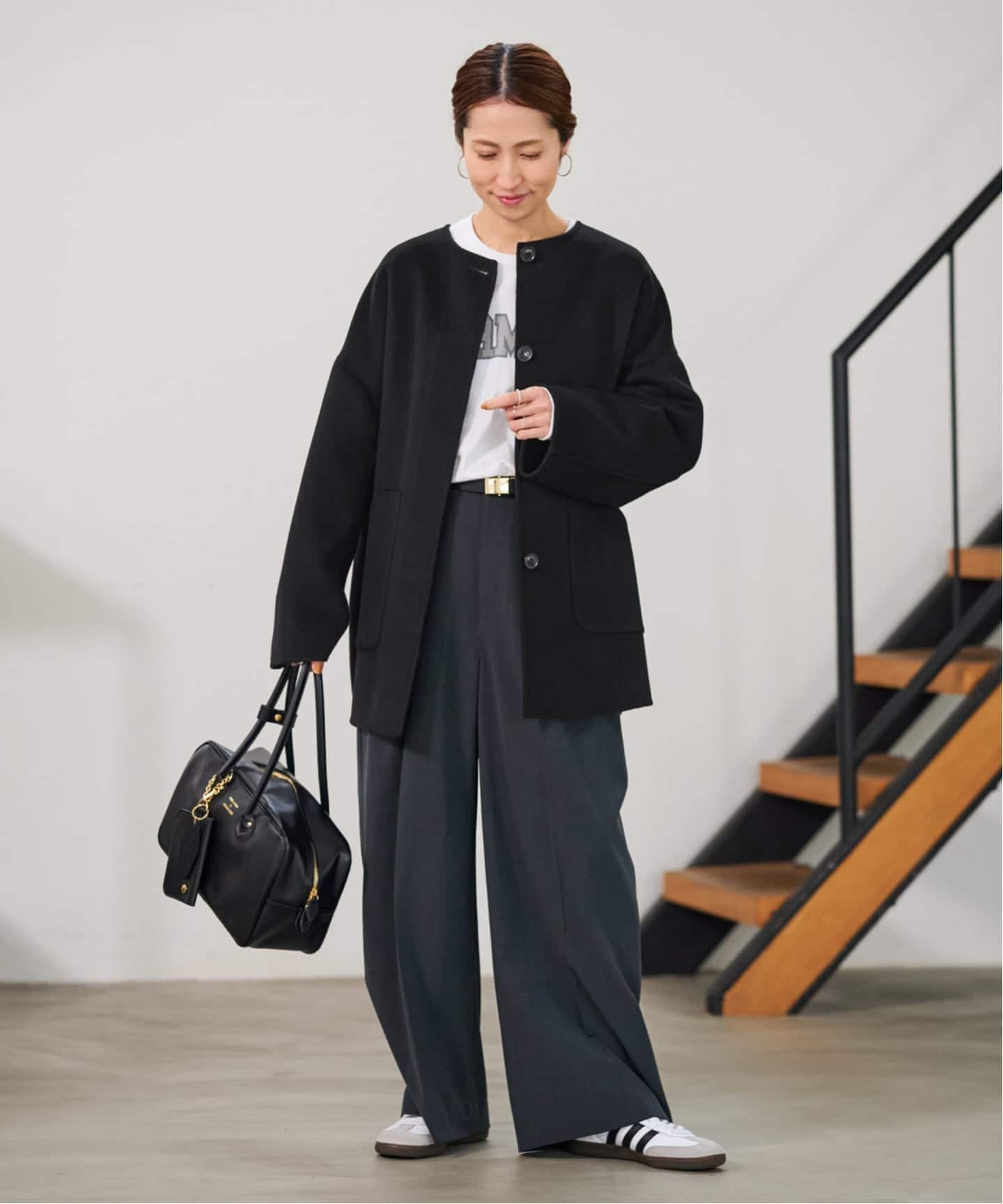 ≪WEB限定追加≫ハミルトンリバークルーネックコート 2（ノーカラー